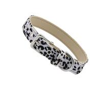 ZYKEJJDDAK Collar ajustable de piel sintética con hebillas de cinturón, diseño de leopardo, para uso diario y, 44cm2cm30cm38cm, corteza, No es una piedra preciosa