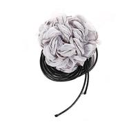 ZYKEJJDDAK Collar con colgante de flores de tela ajustable, gargantilla de flores hecha a mano, diseño de moda, elegante joyería floral, 200cm, tela, No es una piedra preciosa