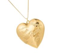 ZYKEJJDDAK Collar con colgante de marco de fotos romántico, en forma de corazón con grabado intrincado, regalos especiales para moda, 45CM, Cobre, No es una piedra preciosa