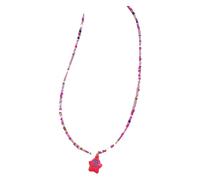 ZYKEJJDDAK Collar con colgante de monstruos con cuentas vibrantes, gargantilla de cuentas, collar de cadena para fiestas diarias, 3.12x1.95in, Mi Zhu, No es una piedra preciosa