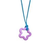 ZYKEJJDDAK Collar con dije de flor, cadena de clavícula acrílica hueca, gargantilla colorida para adolescentes y niñas, 45mm, Acrílico, No es una piedra preciosa