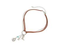 ZYKEJJDDAK Collar de aleación con colgante de vaquero con detalles de imitación turquesa, collar temático occidental adecuado para el día a día