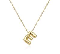 ZYKEJJDDAK Collar de aleación con letras divertidas y modernas, collar de cadena de textura de aleación para fiestas y uso diario, 45cm, Metal, No es una piedra preciosa