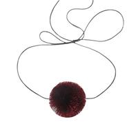 ZYKEJJDDAK Collar de cadena de cuello con correa de moda, elegante collar de cuerda larga, elegante joyería para el cuello para la moda, 3.9x3.9in, Bola de pelo, hilo de cera, No es una piedra