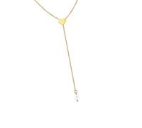 ZYKEJJDDAK Collar de cadena de mariposa con corazón para mujer, collar de aleación contemporáneo, con diseño de corazón, mariposa y perlas, 1045cm, Metal, No es una piedra preciosa