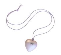 ZYKEJJDDAK Collar de corazón y lazo, inspirado en dopamina, hecho a mano, cadena de clavícula de longitud ajustable, 4x4cm, Acrílico, No es una piedra preciosa