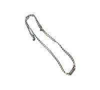ZYKEJJDDAK Collar de cuerda trenzada resistente hecho a mano en estilos tribales, joyería portátil para mujeres modernas que buscan único, Size Length 65cm/25.59inch, acero de titanio, No es una