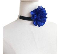 ZYKEJJDDAK Collar de flores exageradas con rosas elegantes y delicadas cadenas para el cuello, 10cm, tela, No es una piedra preciosa