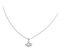 ZYKEJJDDAK Collar de moda con dije de ojo de palmeras, circonita incrustada, longitud ajustable, cadena de clavícula, símbolo de la suerte, 405cm, Cobre, No es una piedra preciosa