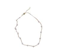 ZYKEJJDDAK Collar de perlas hecho a mano, collar de cuentas, collar de cadena, collar de perlas, textura de perlas, cadena multifuncional adecuada, 21cm50cm, Perla, No es una piedra preciosa