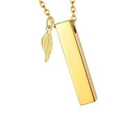 ZYKEJJDDAK Collar de urna de mascota con diseño de ala angélica para perros, gatos, cenizas, joyería conmemorativa para mascotas y seres humanos, urna de cremación