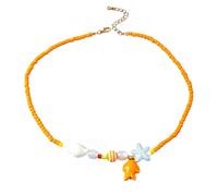 ZYKEJJDDAK Collar portátil de perlas de estrellas de mar con extensión para uso diario y especial para mujer, 445.5cm, Mi Zhu, No es una piedra preciosa