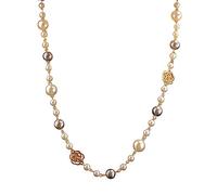 ZYKEJJDDAK Collar vintage largo de perlas en capas, elegante collar de cadena de suéter, joyería para boda, 7.02x5.07in, Aleación de ABS, No es una piedra preciosa