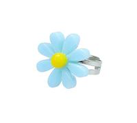 ZYKEJJDDAK Colorido collar y dedo para mujer, adolescente, moda, boho-lindo, flor clavícula, cadena ajustable, 3.9x2.34in, Acrílico, No es una piedra preciosa