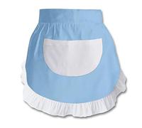 ZYKEJJDDAK Delantales de cintura con volantes para mujer, trajes de cosplay de sirvienta, medio delantal, delantal de cosplay de sirvienta, cocina, horneado