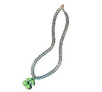 ZYKEJJDDAK Delicado colgante de clavícula, collar de dopamina dulce, collar de cuentas de cristal coloridas, joyería única para mujer, 3.12x1.95in, Cristal y acrílico, No es una piedra preciosa