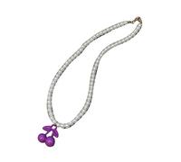 ZYKEJJDDAK Delicado colgante de clavícula, collar de dopamina dulce, collar de cuentas de cristal coloridas, joyería única para mujer, 3.12x1.95in, Cristal y acrílico, No es una piedra preciosa