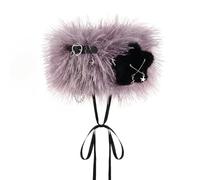 ZYKEJJDDAK Diadema de piel sintética para mujer, orejeras elásticas y gruesas para invierno, calentadores de orejas peludas para el frío