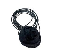 ZYKEJJDDAK Elegante collar con colgante de rosa, cadena de clavícula colorida con forma floral, joyería de moda, cadena para el cuello con dije de flor, 5cm, malla, No es una piedra preciosa