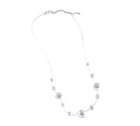 ZYKEJJDDAK Elegante y delicado juego de collar flotante con forma de gota de rocío, diseño cómodo de llevar, decoración para pieles sensibles, casual, 41cm50cm, Zinc, No es una piedra preciosa