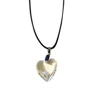 ZYKEJJDDAK European and Jewelry - Collar con colgante de amor simple, cadena de clavícula a juego, línea de cera, 25mm, Línea de cera, No es una piedra preciosa