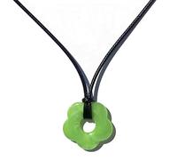 ZYKEJJDDAK Gargantilla con colgante de flor de cera larga para mujer, elegante cadena ajustable para fiesta de niñas, 2.7cm, Acrílico, No es una piedra preciosa