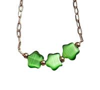 ZYKEJJDDAK Gargantilla con colgante de flor de dopamina, collar de clavícula de acero inoxidable, joyería para el cuello para fiestas diarias, 455cm, Acero inoxidable, No es una piedra preciosa
