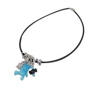 ZYKEJJDDAK Gargantilla de oso pequeño collar con colgante de oso dulce y fresco collar de cadena de clavícula de oso a la moda, 3.9x1.95in, Cuerda de cuero y aleación, No es una piedra preciosa