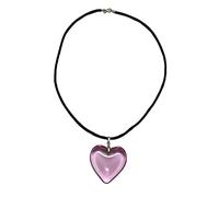 ZYKEJJDDAK Goth Chains Collar Hyperbole Punk Gargantilla con colgante de corazón grande, cadena de clavícula, cadena de cuentas, gargantilla Hip-hop, 5.07x3.12in, aleación, vidrio, cuerda de cera, No