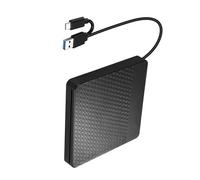 ZYKEJJDDAK Grabadores de DVD de carga por ranura, ópticas externas, unidad USB alimentada por USB, enchufes y reproducción para computadora portátil con amplia compatibilidad para CD R y ranura en