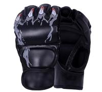 ZYKEJJDDAK Guantes de boxeo de medio dedo con correa de muñeca ajustable para artes marciales y entrenamiento de sparring