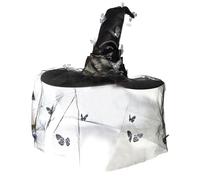 ZYKEJJDDAK Hermosos sombreros de bruja negros de Halloween, unisex, con personalidad, sombrero de bruja con lazos, para adultos, fiestas, bailes, fiestas de vestir