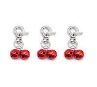 ZYKEJJDDAK LoudPet - 3 campanas para perro para caminar, collar de gato, accesorios antipérdida, campanas para mascotas, clip para perro, 12mm, Metal