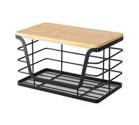 ZYKEJJDDAK Moderno estante de almacenamiento montado en la pared, organizadores de acero al carbono para cocina, baño, optimización del espacio, sostiene bolsas de basura, toallas, decoración del