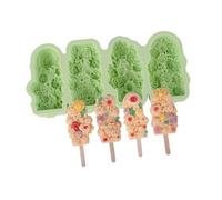 ZYKEJJDDAK Moldes de silicona con forma de flor para hacer paletas de helados, herramienta de cocina, pastel, caramelo, molde duradero en forma de flor, crema