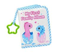ZYKEJJDDAK My Firsts - Álbum de fotos familiar para bebé, fotos de 4 x 6, álbumes de fotos suaves para niños pequeños con espejo para recién nacidos, mi primer libro de fotos