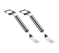 ZYKEJJDDAK Paquete de 2 utensilios de sandía a prueba de óxido, cortador y tenedor de servir, herramienta de frutas, apto para lavavajillas, herramienta de corte de sandía