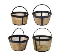 ZYKEJJDDAK Paquete de 4 cafés reutilizables para cafetera de 4, 6, 8, 12 tazas, con 100 mallas finas para complacer