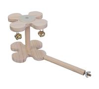 ZYKEJJDDAK Perch Toy - Jaula interactiva giratoria de 360 grados, accesorios para loros pequeños y grandes para gastar energía, soporte de madera para pájaros