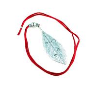ZYKEJJDDAK Planet Life - Collar con colgante de hoja de cuerda, collar gótico, punk, étnico, para mujer, 85cm, Metal, No es una piedra preciosa