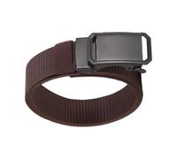 ZYKEJJDDAK Talentoso cinturón de nailon con cadena automática, botón de liberación inmediata, cintura cómoda para disfraz de trabajo y cinturón de trabajo simple con botón automático, café, Talla