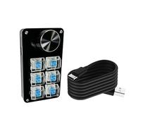 ZYKEJJDDAK Teclados macro programables transparentes de 3 teclas/4 teclas/6 teclas/8 teclas, almohadilla programable fácil de volúmenes y ajuste de brillo