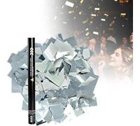 ZyKnaurral 25 cañones de Confeti Multicolor de 31,5 Pulgadas, para Celebrar Bodas, cumpleaños, graduaciones, inauguraciones, Aniversarios, Navidad y Nochevieja (2026). Silver