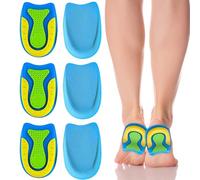 ZYKORT 3 Pares de Plantillas para Talón Talla L - Almohadillas de Gel de Silicona para Zapatos de Hombre - Tendón de Aquiles, Talonita, Fasciitis