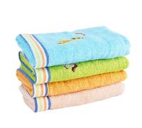 Zykra 4 Piezas Toalla Manos Infantil, Toalla Pequeña Niño Colegio Dibujos Animados Reutilizables Toallas Guarderia Toallas Pequeña Infantil para Manos, Cara, Pies, Ducha, Babas