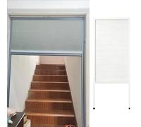 ZykuosDC Puerta de acordeón desplegable para pasillo escaleras, puertas plegables de panal con marco de aluminio, sin perforación, puerta corrediza (70 x 170 cm)