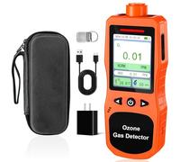 ZYKYCX Detector de ozono portátil, monitor de gas de ozono de 0 a 20 PPM con alta resolución de 0.01 PPM, batería de larga duración de 16 horas, medidor de ozono con alarma, monitor de calidad del