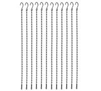 ZYLARUM 12 PPC Cadenas colgantes de planta | 58.5cm / 23in 3000g Capacidad | Cadenas de hierro resistentes a la intemperie para cestas colgantes/comederos para pájaros/decoración al