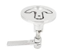 ZYLARUM Boat Hatch Latch | 316 Stainless Steel Flush Pull CAM Lock for Marine Use | 62mm Deck Door/Cabinet/Drawer Hardware with Back Plate