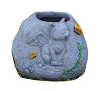 ZYLARUM Catvado Cat Sembrador suculento | Ornamento de jardín Memorial Pet/Tombstone de Animales | Material sintético Artesanal, Resistente a la Intemperie y a Colorfast | 6.1 x 4.72 x